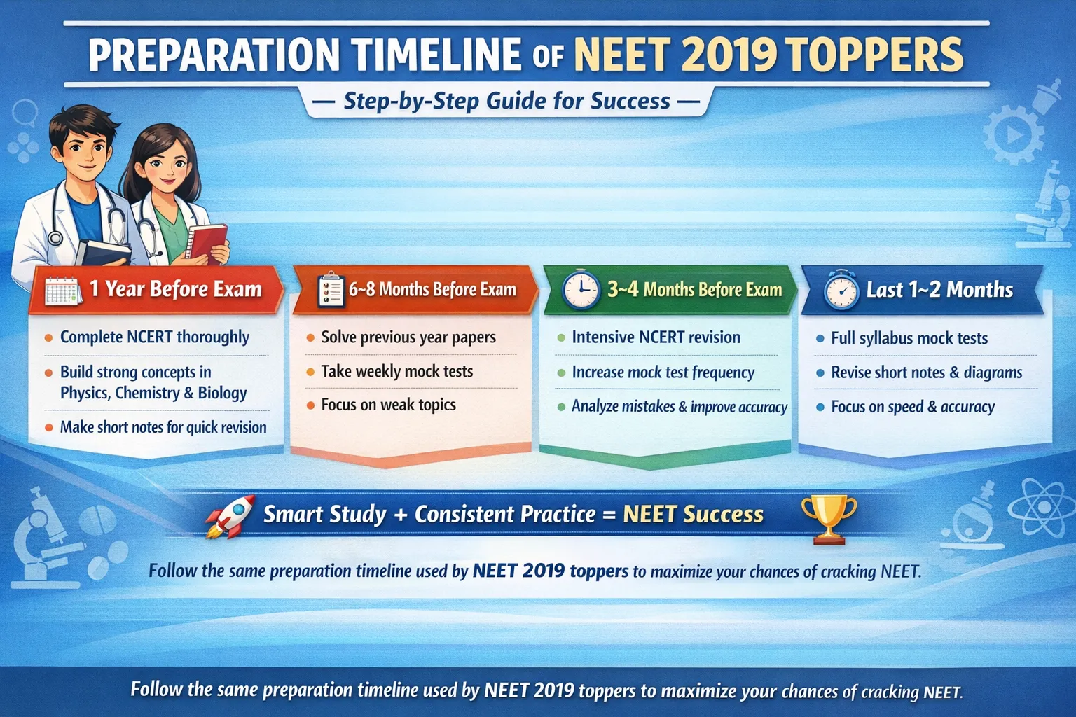Preparation Timeline of NEET 2019 Toppers: Step-by-Step Guide